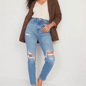 NEW Old Navy Women’s Jeans - Higher High Rise O.G. Straight Jeans 2 Ripped